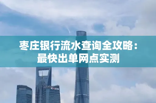 枣庄银行流水查询全攻略:最快出单网点实测